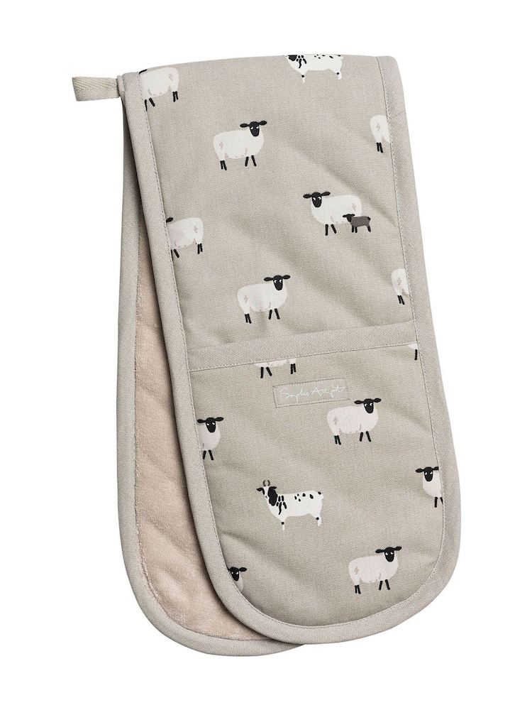 Sophie Allport Grey Sheep Double Oven Gloves - Image 1 of 1