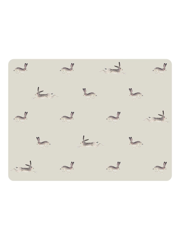 Sophie Allport Set of 4 Neutral Stone Hare Placemats - Image 3 of 3 Sophie Allport Set of 4 Neutral Stone Hare Placemats - Image 3 of 3