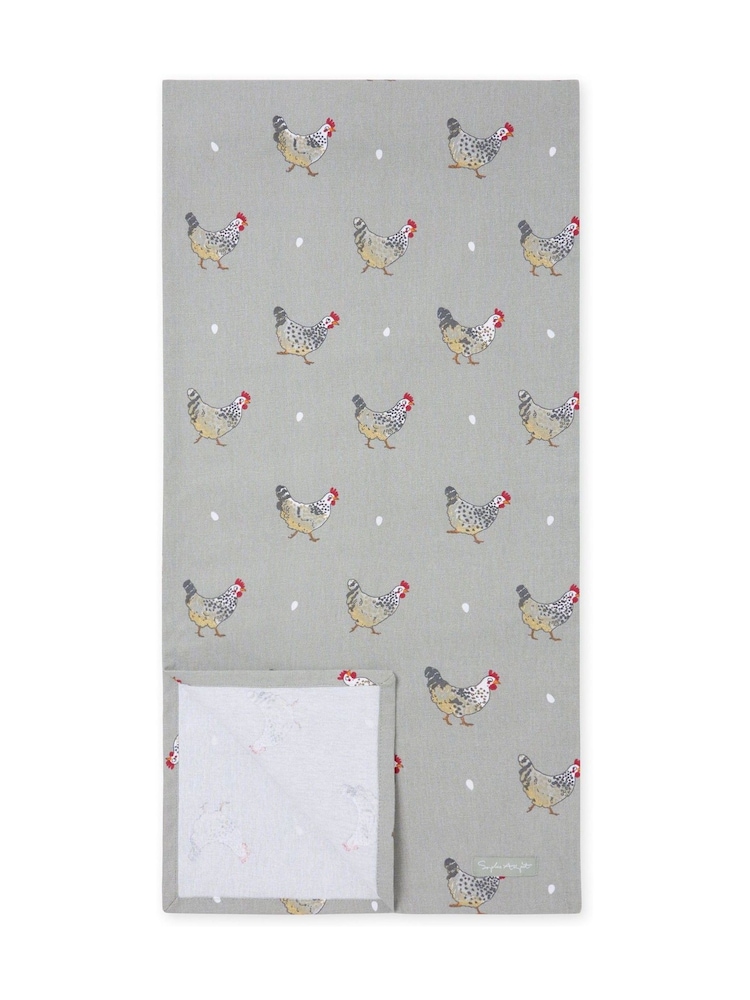Sophie Allport Grey Chicken Table Runner - Image 1 of 1