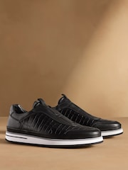 Russell & Bromley Black San Giusto Oxford Laceless Sneakers - Image 1 of 7