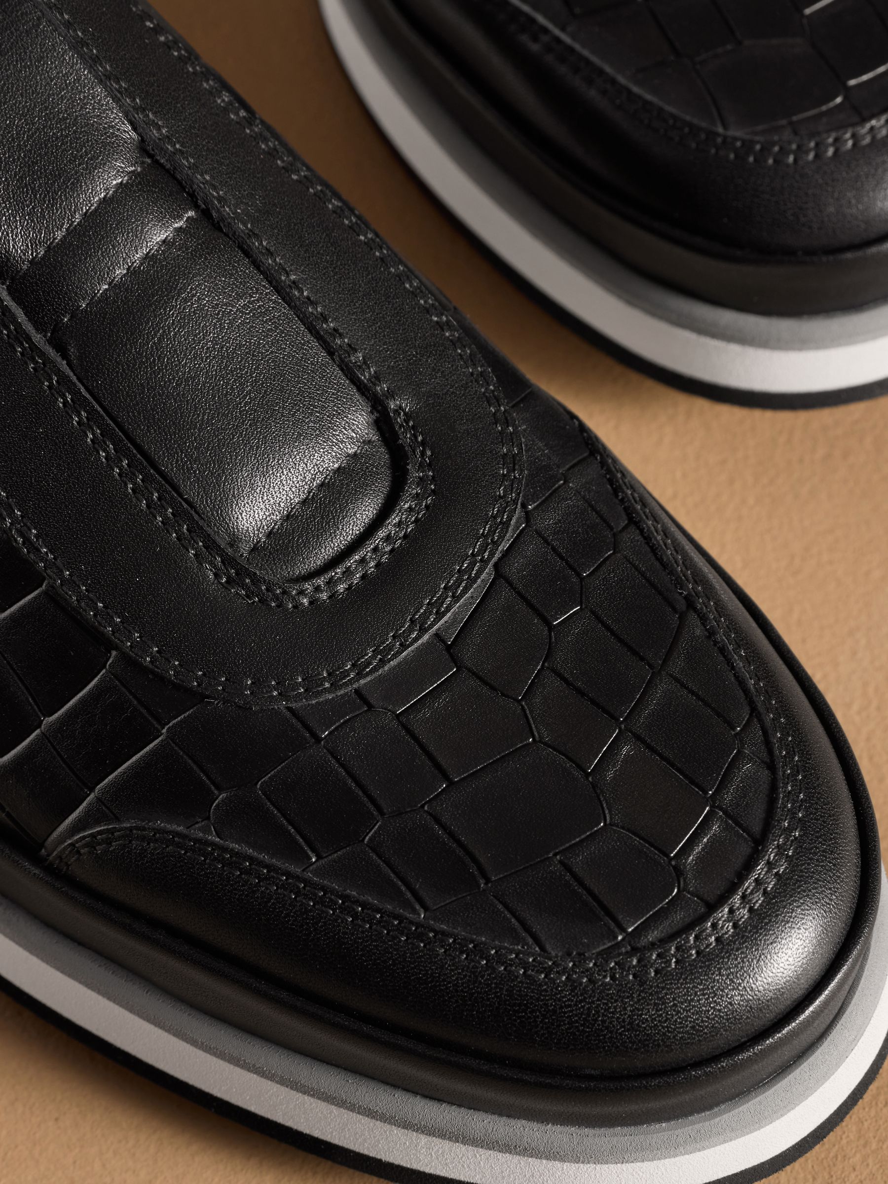 Buy Russell & Bromley Black San Giusto Oxford Laceless Sneakers