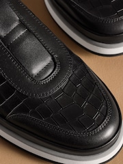 Russell & Bromley Black San Giusto Oxford Laceless Sneakers - Image 5 of 7