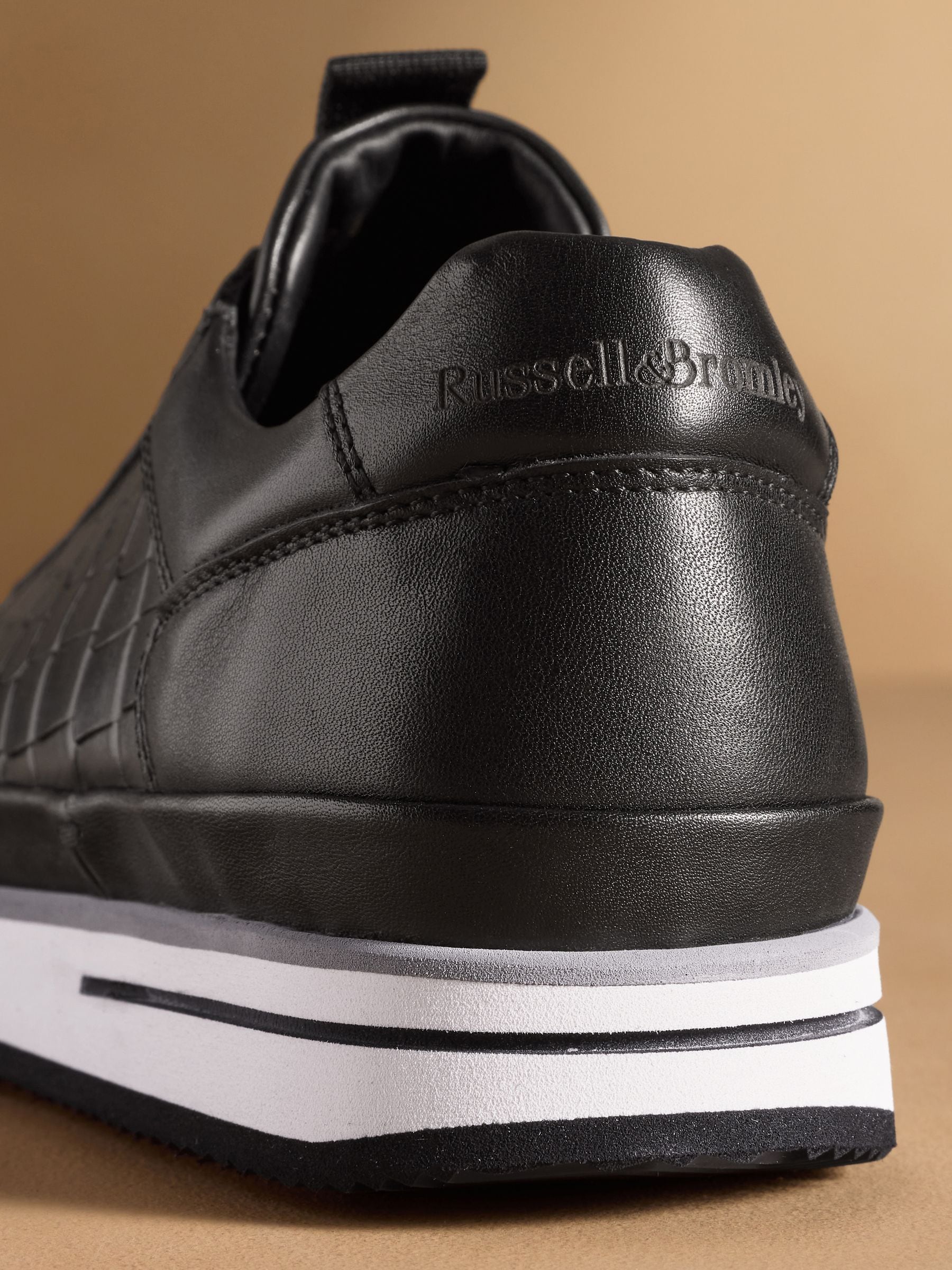 Buy Russell & Bromley Black San Giusto Oxford Laceless Sneakers