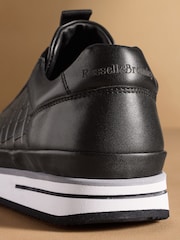 Russell & Bromley Black San Giusto Oxford Laceless Sneakers - Image 6 of 7