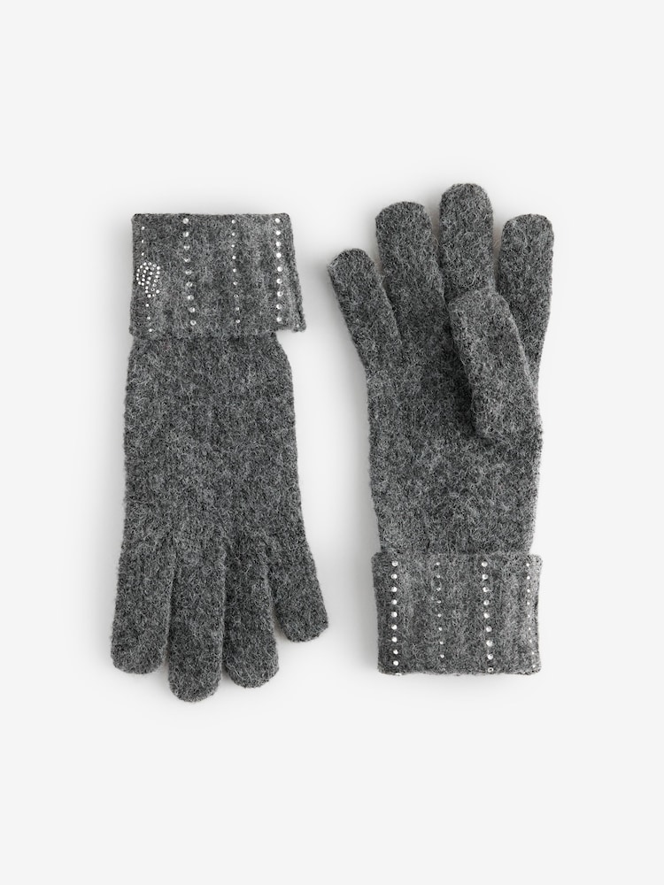 B by Ted Baker Diamante Stud Gloves - Image 1 of 3
