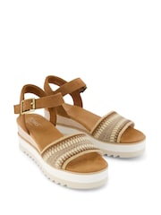 TOMS Brown Diana Wedge Sandals - Image 2 of 6