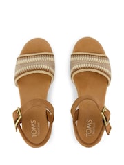 TOMS Brown Diana Wedge Sandals - Image 4 of 6