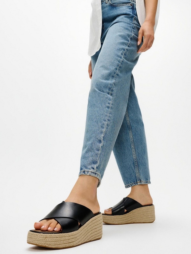 FitFlop Black Platfforms Espadrille Sandals - Image 1 of 5