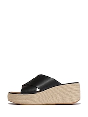 FitFlop Black Platfforms Espadrille Sandals - Image 2 of 5