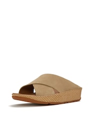 FitFlop Brown Lulu Lux Graphic Weave Slide Sandals - Image 3 of 5