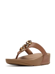 FitFlop Brown Lulu Ultra-Jewel Toe-Post Sandals - Image 1 of 4