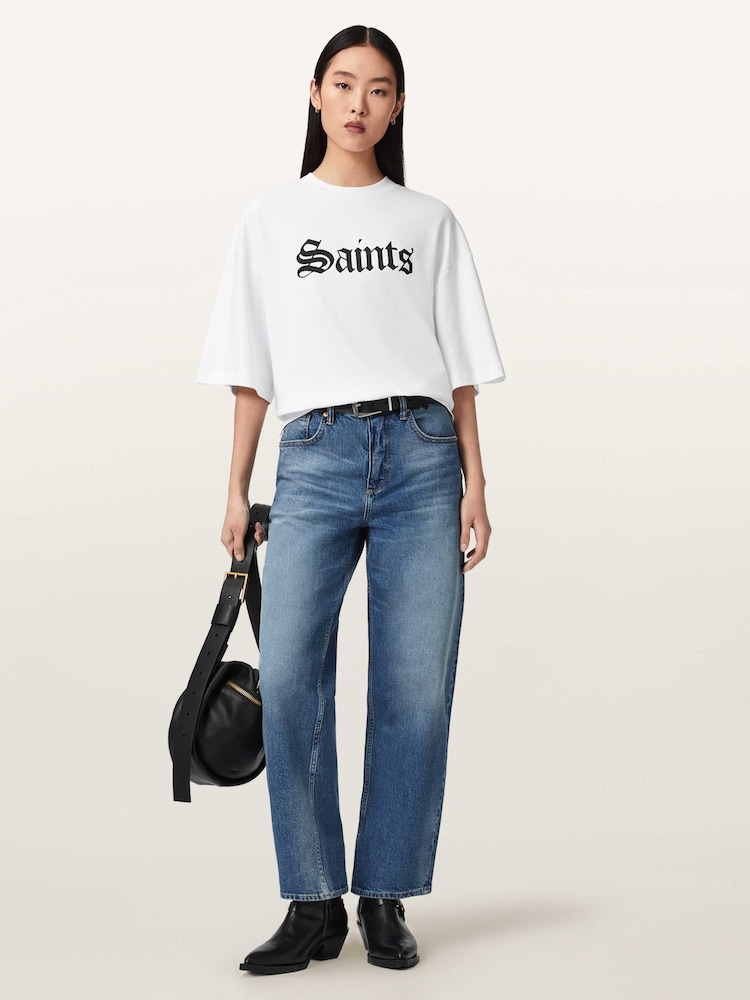 AllSaints White Saint Amelie T-Shirt - Image 2 of 7