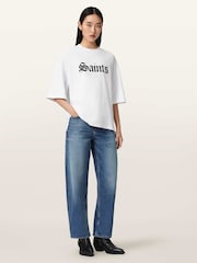 AllSaints White Saint Amelie T-Shirt - Image 3 of 7