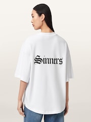 AllSaints White Saint Amelie T-Shirt - Image 5 of 7