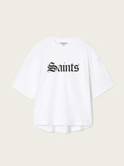 AllSaints White Saint Amelie T-Shirt - Image 7 of 7