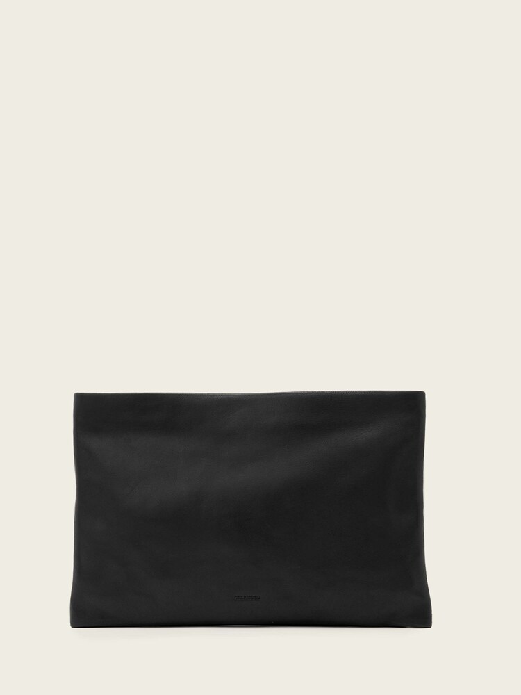 AllSaints Black Bettina Clutch - Image 1 of 3