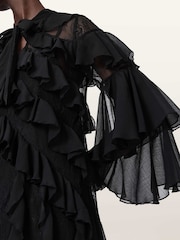 AllSaints Black Ambi Lace Maxi Dress - Image 3 of 6