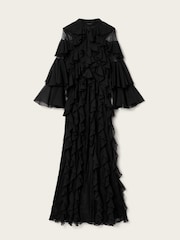 AllSaints Black Ambi Lace Maxi Dress - Image 6 of 6