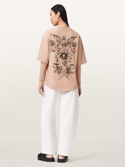 AllSaints Pink Covenant Amelie T-Shirt - Image 5 of 7
