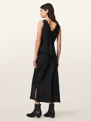 AllSaints Black Darya Maxi Skirt - Image 5 of 7