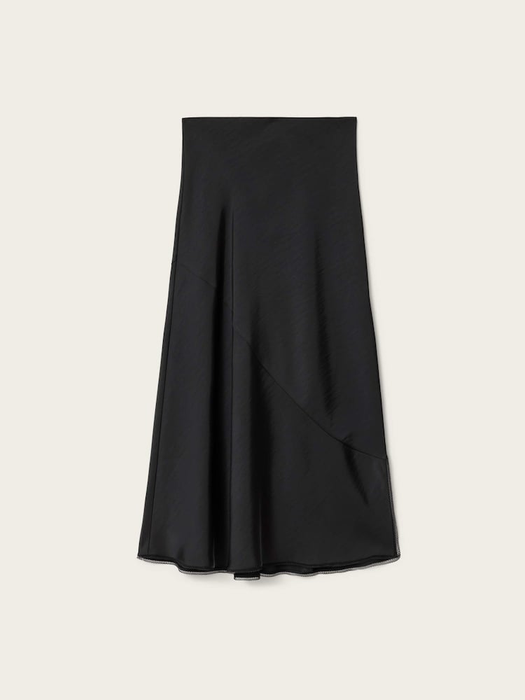 AllSaints Black Darya Maxi Skirt - Image 7 of 7