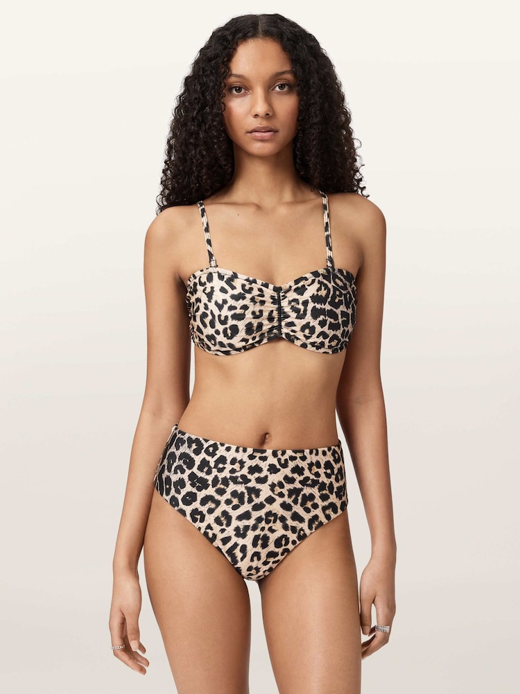 AllSaints Brown Talaria Bikini Bottoms - Image 1 of 6