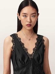 AllSaints Black Ilka Lace Cami - Image 3 of 6