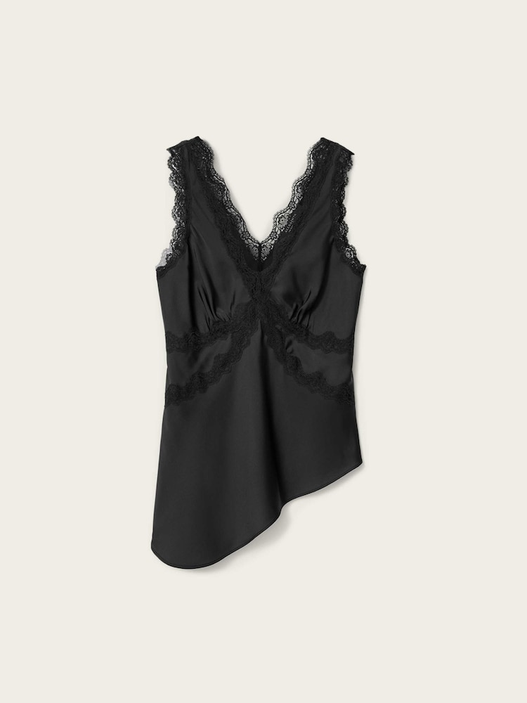 AllSaints Black Ilka Lace Cami - Image 6 of 6