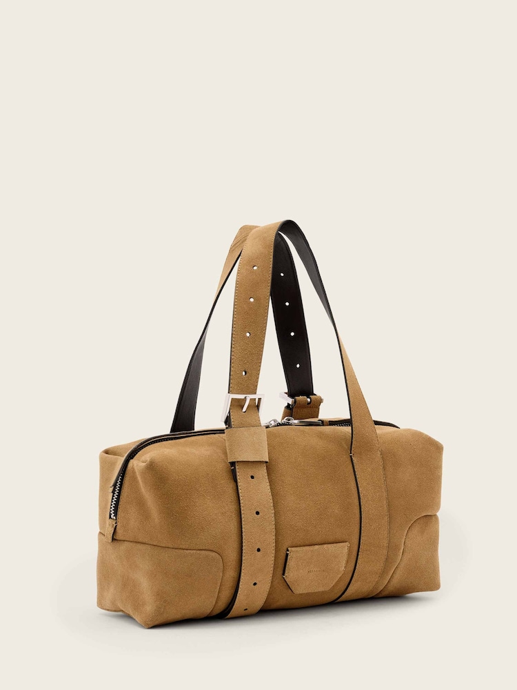 AllSaints Brown Ares Suede Shoulder Bag - Image 1 of 4