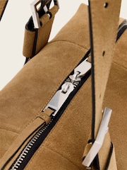 AllSaints Brown Ares Suede Shoulder Bag - Image 4 of 4