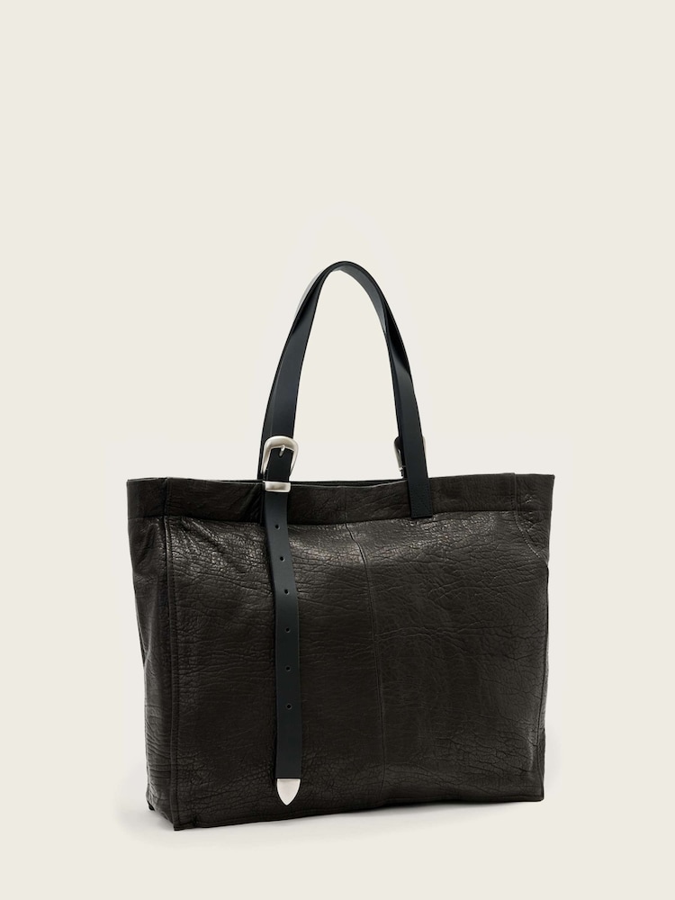 AllSaints Black Haven Leather Tote - Image 2 of 4 AllSaints Black Haven Leather Tote - Image 2 of 4