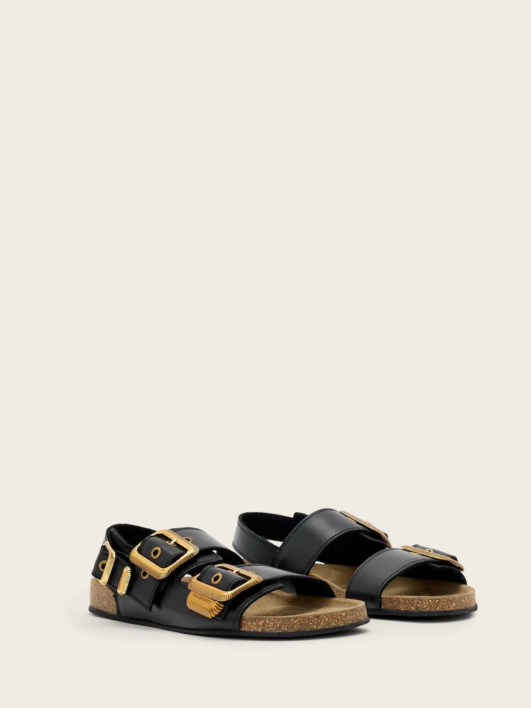 AllSaints Black Staffa Sandals - Image 2 of 5