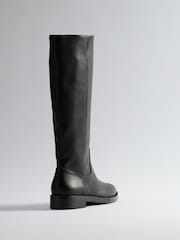 The Set Knee High Clean Rider Boots Black - Image 7 of 8
