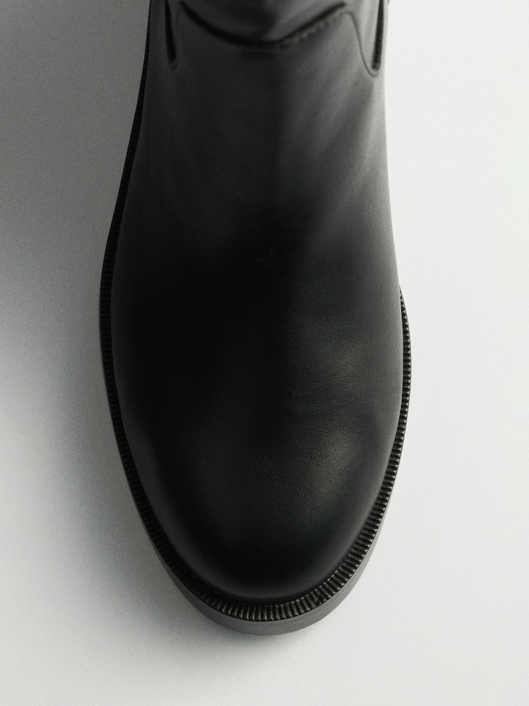 The Set Knee High Clean Rider Boots Black - Image 8 of 8 The Set Knee High Clean Rider Boots Black - Image 8 of 8