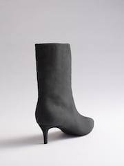 The Set Kitten Heel Ankle Sock Boots Grey Faux Suede - Image 7 of 7