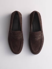 The Set Classic Ruched Loafers Brown Faux Suede - Image 3 of 7