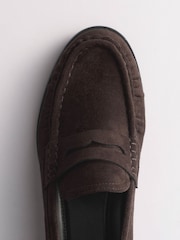 The Set Classic Ruched Loafers Brown Faux Suede - Image 4 of 7