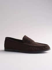 The Set Classic Ruched Loafers Brown Faux Suede - Image 7 of 7
