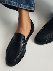 The Set Classic Ruched Loafers Black - Image 2 of 9