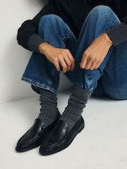 The Set Classic Ruched Loafers Black - Image 4 of 9