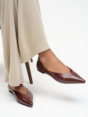 Rjava - The Set Point Toe Ballet Flats - Slika 1 iz 4
