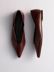 Rjava - The Set Point Toe Ballet Flats - Slika 3 iz 4