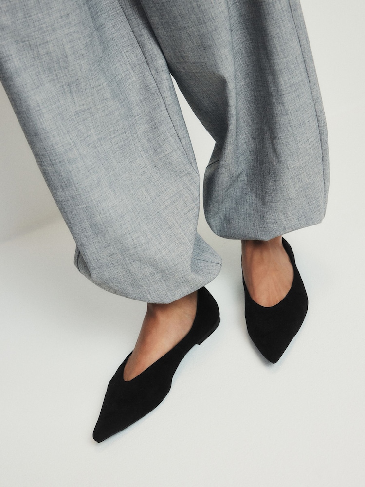 črna - The Set Point Toe Ballet Flats - Slika 1 iz 5