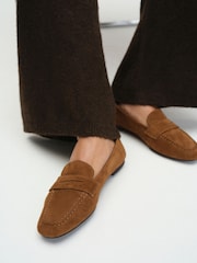 Piele întoarsă havan - The Set Square Toe Loafers - Imaginea 1 din 9