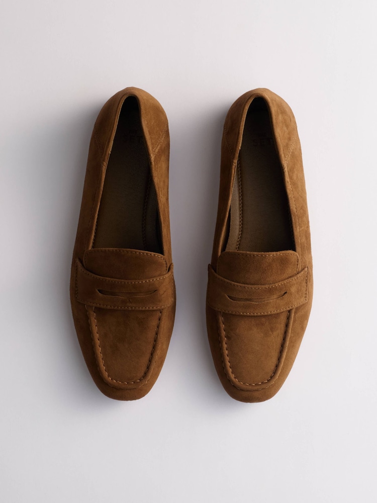 Piele întoarsă havan - The Set Square Toe Loafers - Imaginea 1 din 9