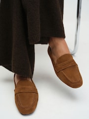 Piele întoarsă havan - The Set Square Toe Loafers - Imaginea 2 din 9