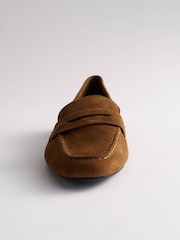 Piele întoarsă havan - The Set Square Toe Loafers - Imaginea 8 din 9