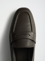 The Set Square Toe Loafers Chocolate Brown Leather - Image 9 of 9