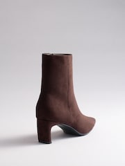 The Set Chisel Toe Heel Ankle Boots Chocolate Brown - Image 7 of 8