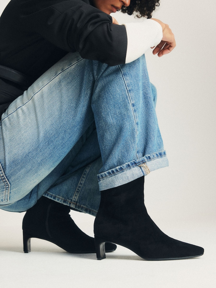 The Set Chisel Toe Heel Ankle Boots Black - Image 1 of 9 The Set Chisel Toe Heel Ankle Boots Black - Image 1 of 9